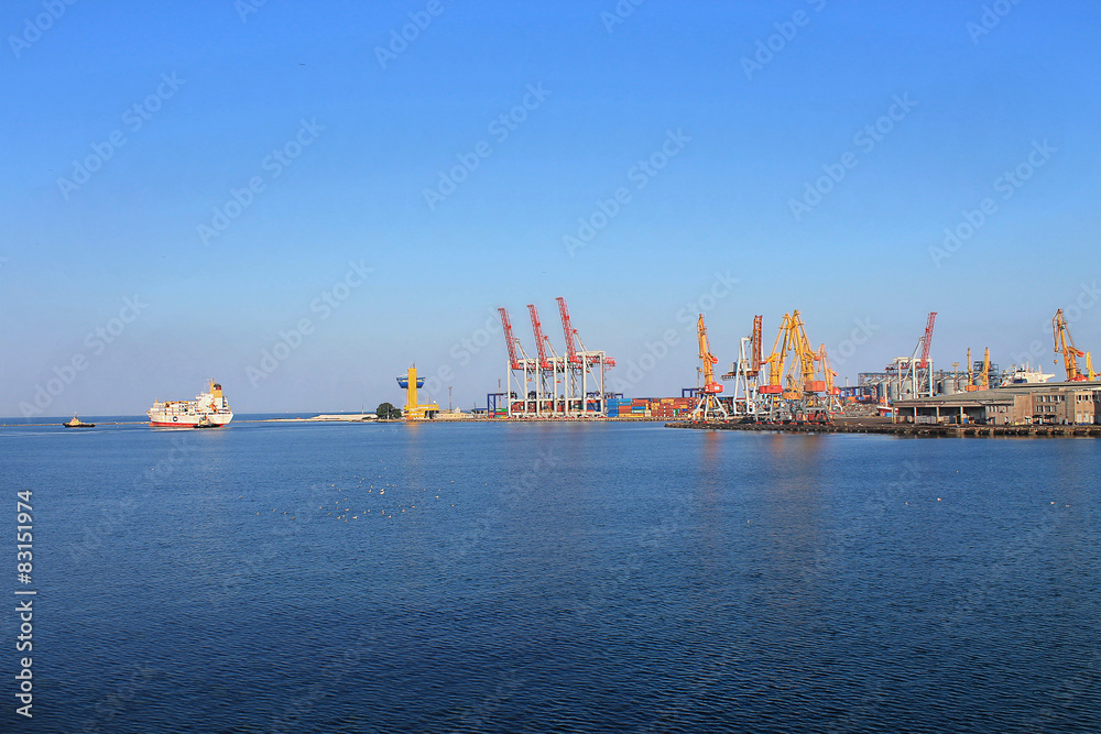 port facilities in Odessa on the Black Sea