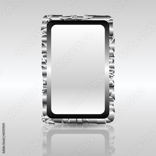 Abstract broken metal frame.
Editable vector Eps 10