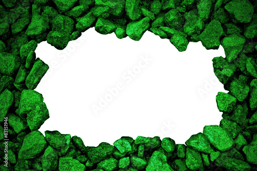 green frame made of small stones closeup © tillottama
