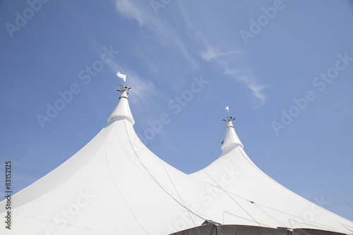 white pavillion tent structure