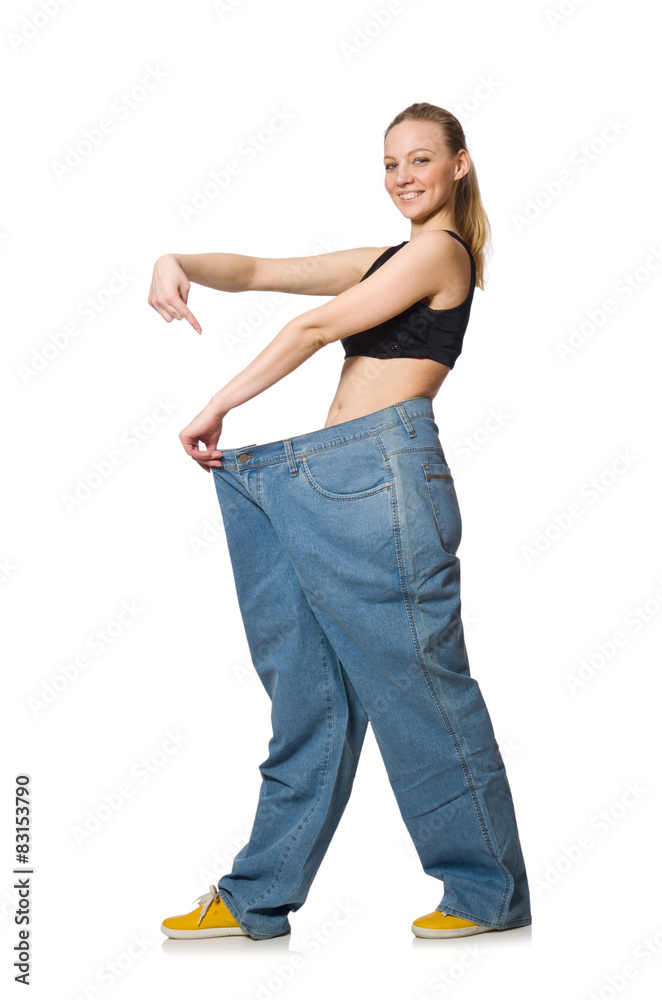 Young woman in dieting concept Young woman in dieting concept