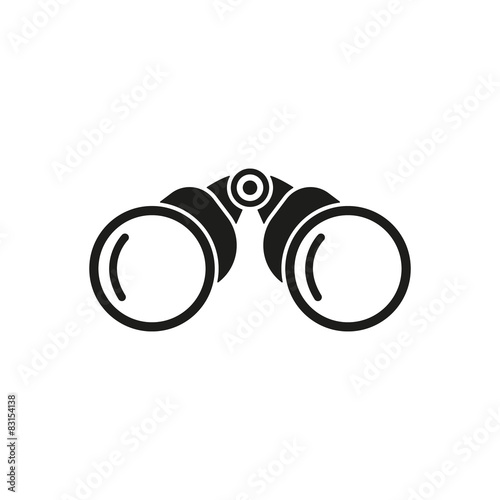 The binoculars icon. Search symbol. Flat