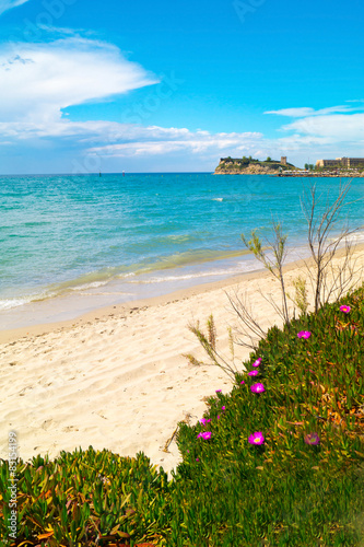The famous beach at Halkidiki Peninsula, Greece