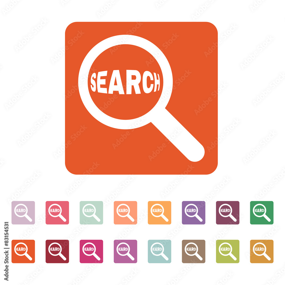 Search icon. Magnifier symbol. Flat Search icon. Magnifier symbol. Flat