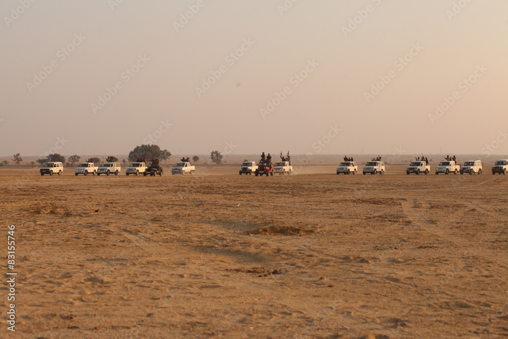 Obraz premium Border security Force in Desert