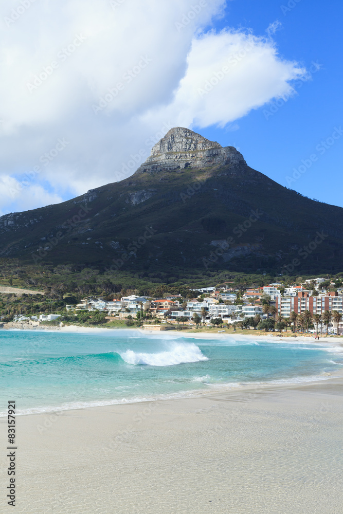 Beautiful Camps Bay Beach and Lion Head Mountain Cape Town