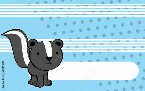 cute skunk cartoon set in vector format 