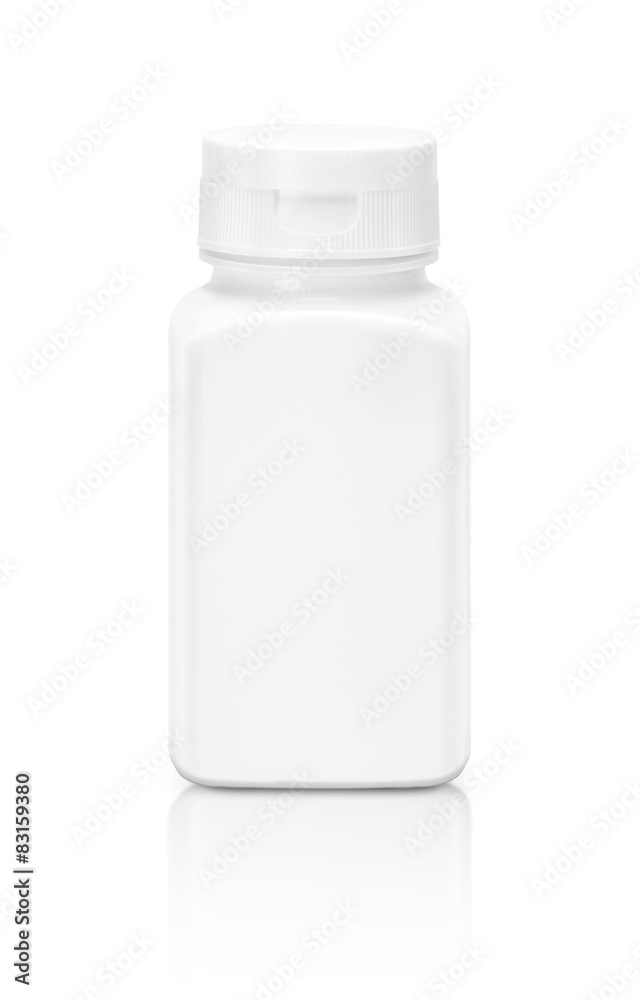 blank supplement packaging bottle isolated on white background