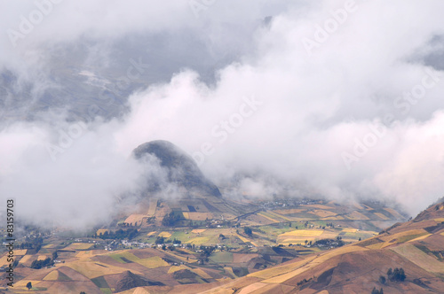 Clouds on the fields of Zumbahua in Ecuadorian Altiplano, Andes