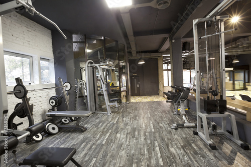 Modern gym interior