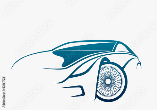 Sportive car logo