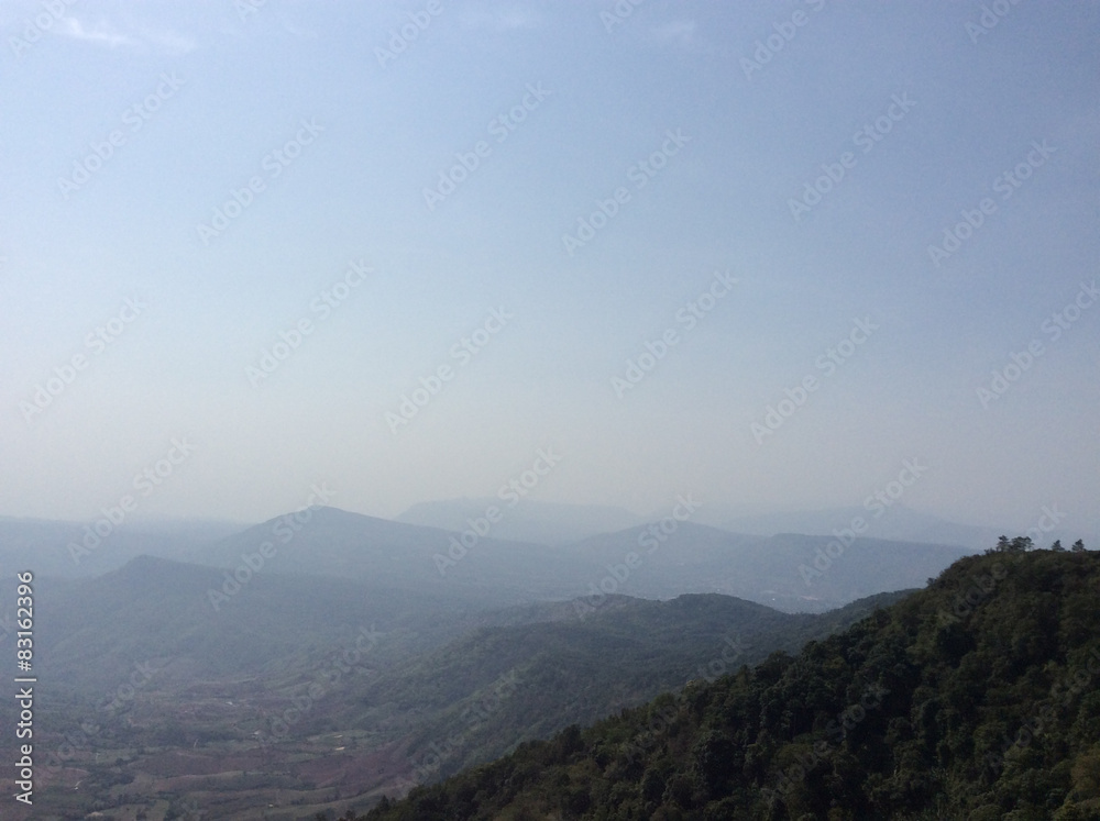 Mountains with blue sky