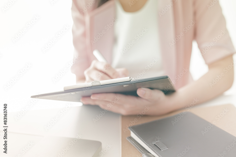 Fototapeta premium business woman working at office