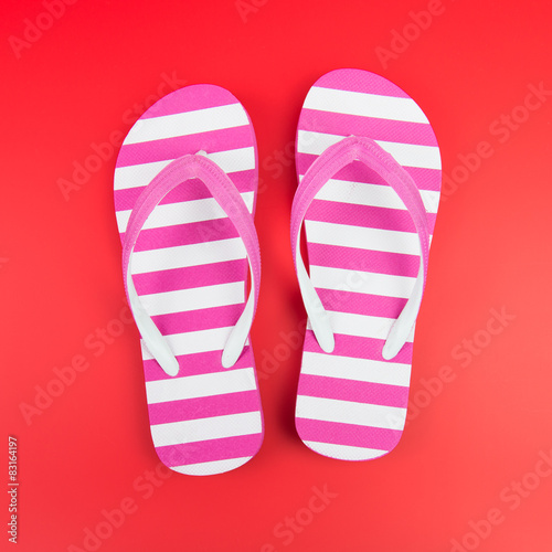 Pink striped sandal