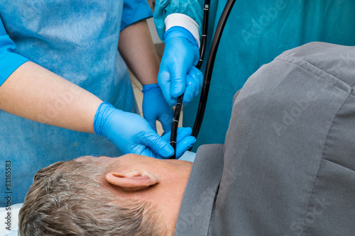 examination in the endoscopy room