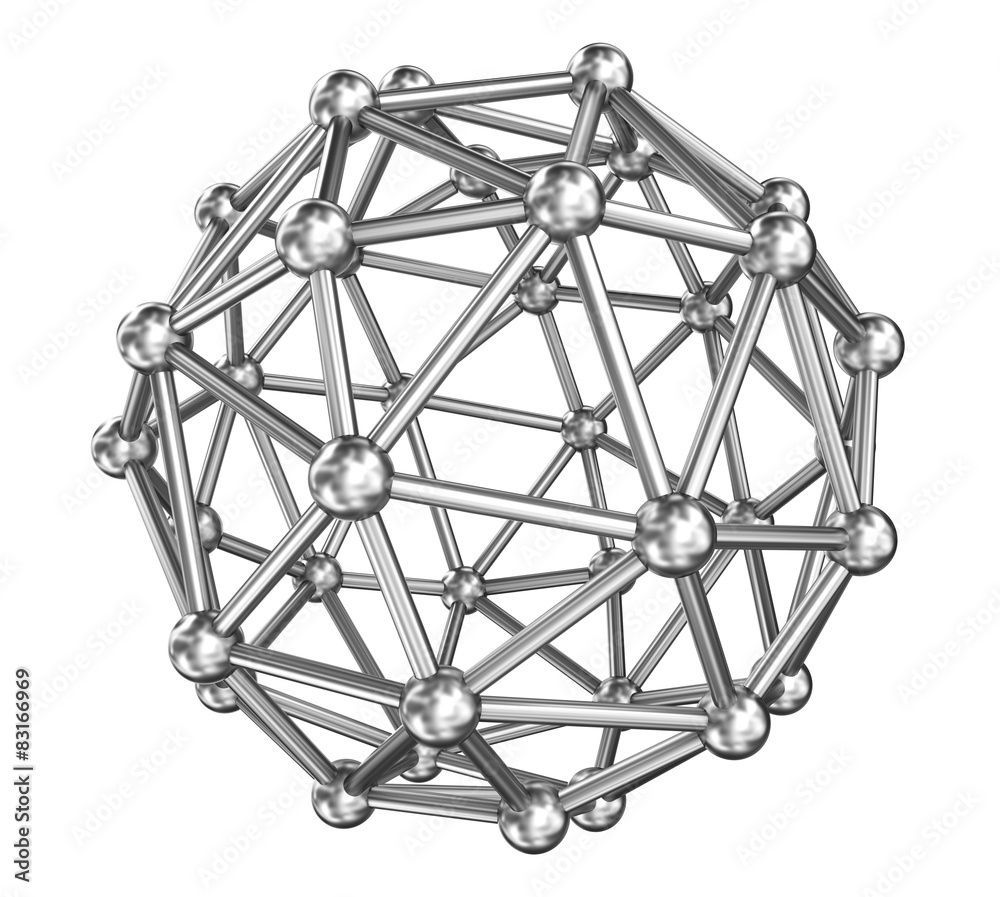 Sphere molecule connect, steel model