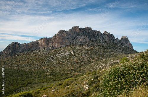 Pentadaktylos rocky mountain peaks in Cyprus