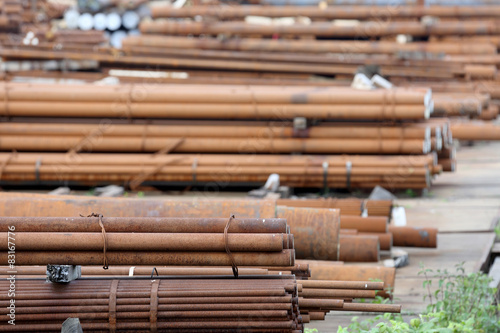 Canvas Print rolled steel warehouse
