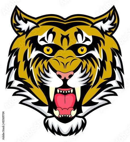 very enraged bengal tiger 