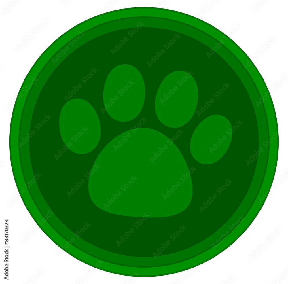 cat dog paw green button
cat dog paw green button