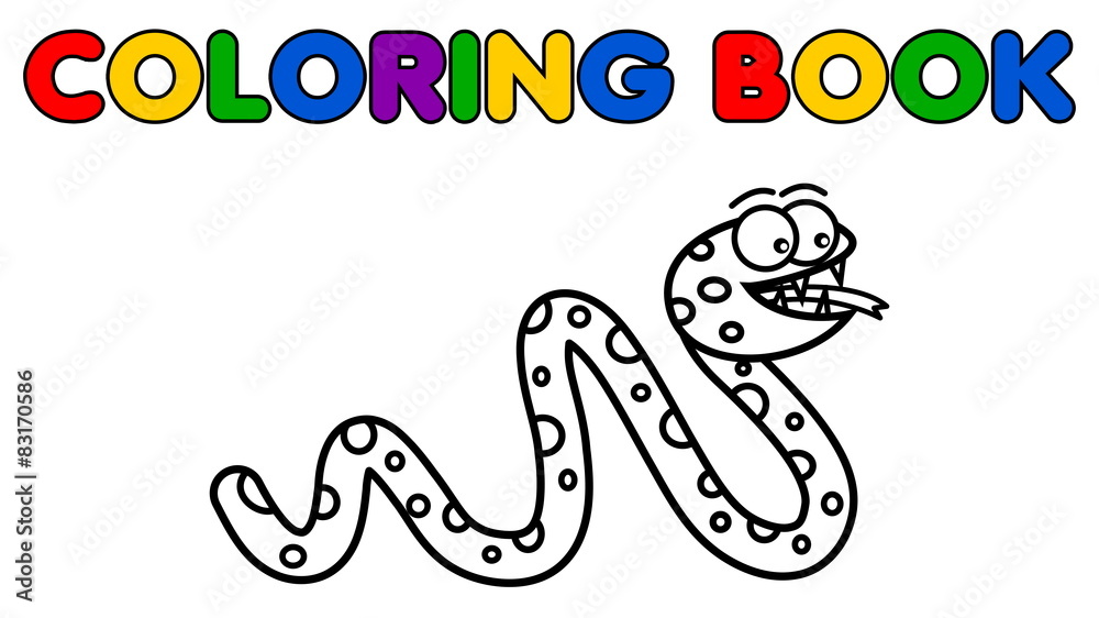 Naklejka premium snake for coloring 