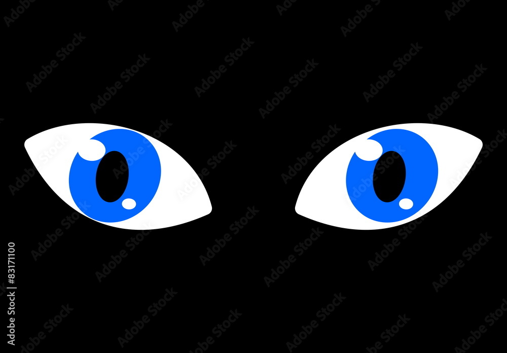 blue eyes on a black background
blue eyes on a black background
