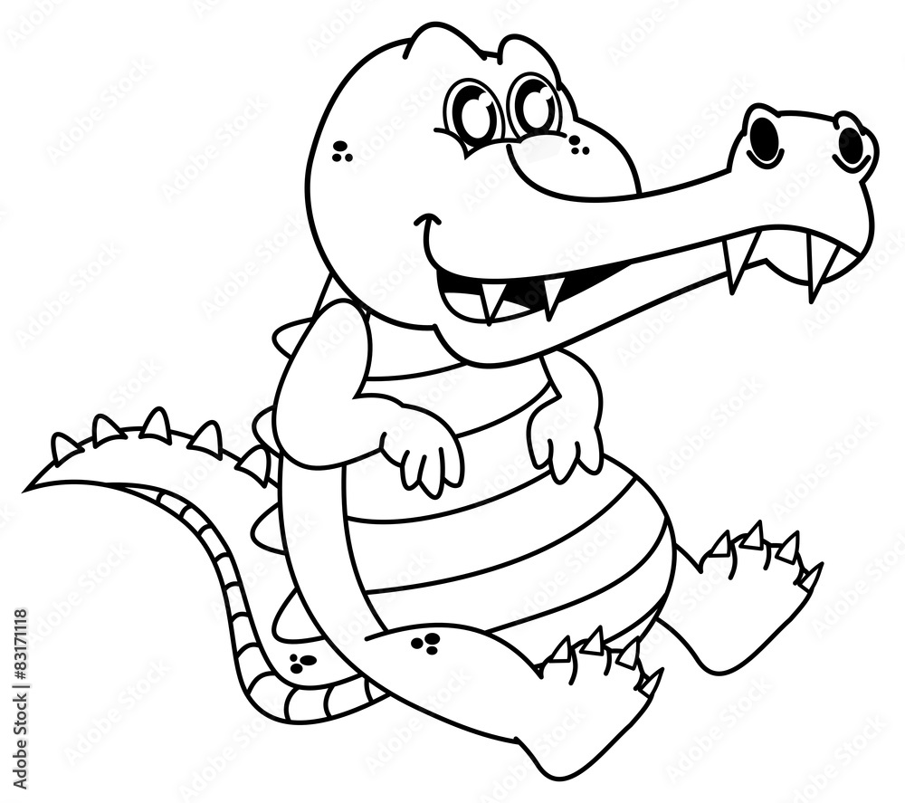 Naklejka premium crocodile for coloring 