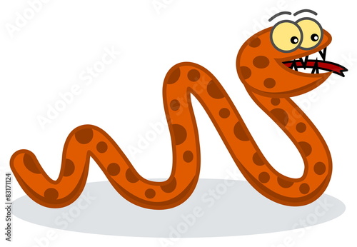 orange snake profile   © koft