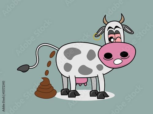 cow doing big shit
