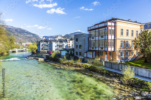 old city Bad Ischl at traun river photo