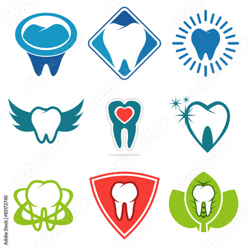 Dentist Dental Tooth vector logo icon pack