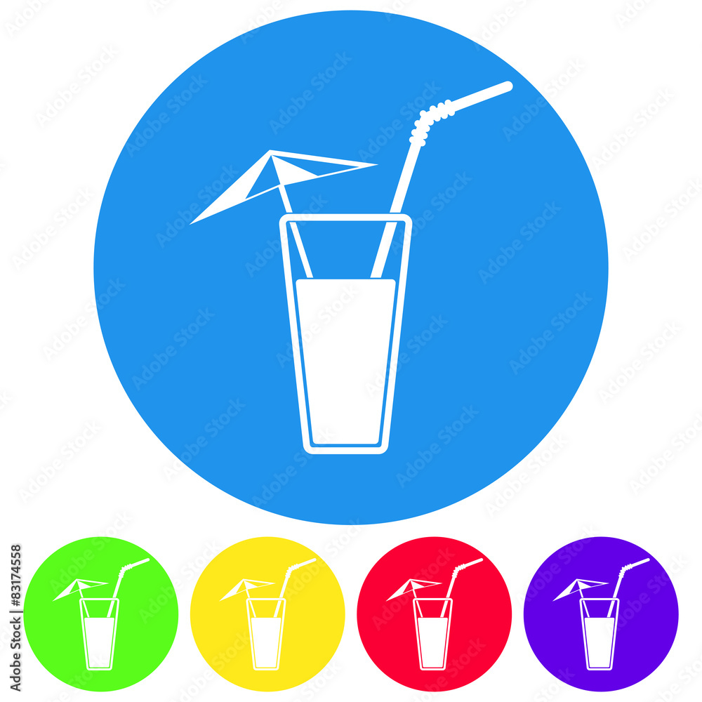 Vector illustration of alcohol drink icon. Cold summer cocktail Vector illustration of alcohol drink icon. Cold summer cocktail