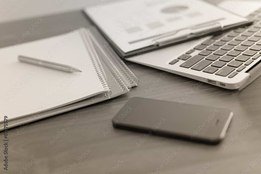 Showing business and financial report. Accounting