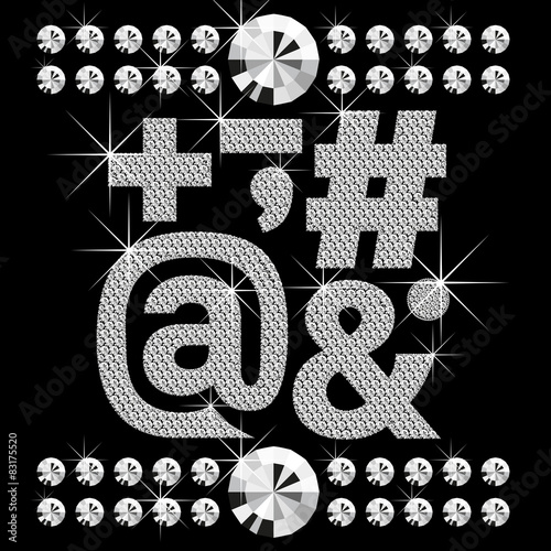 new set of diamond bold letters