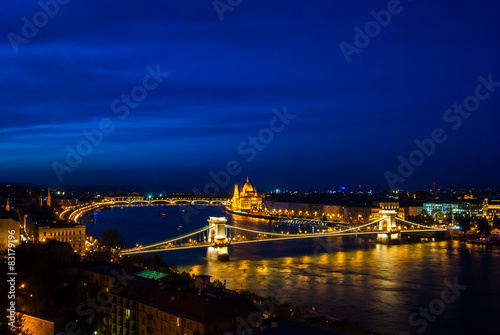 The famous chain bridge in Budapest © romas_ph