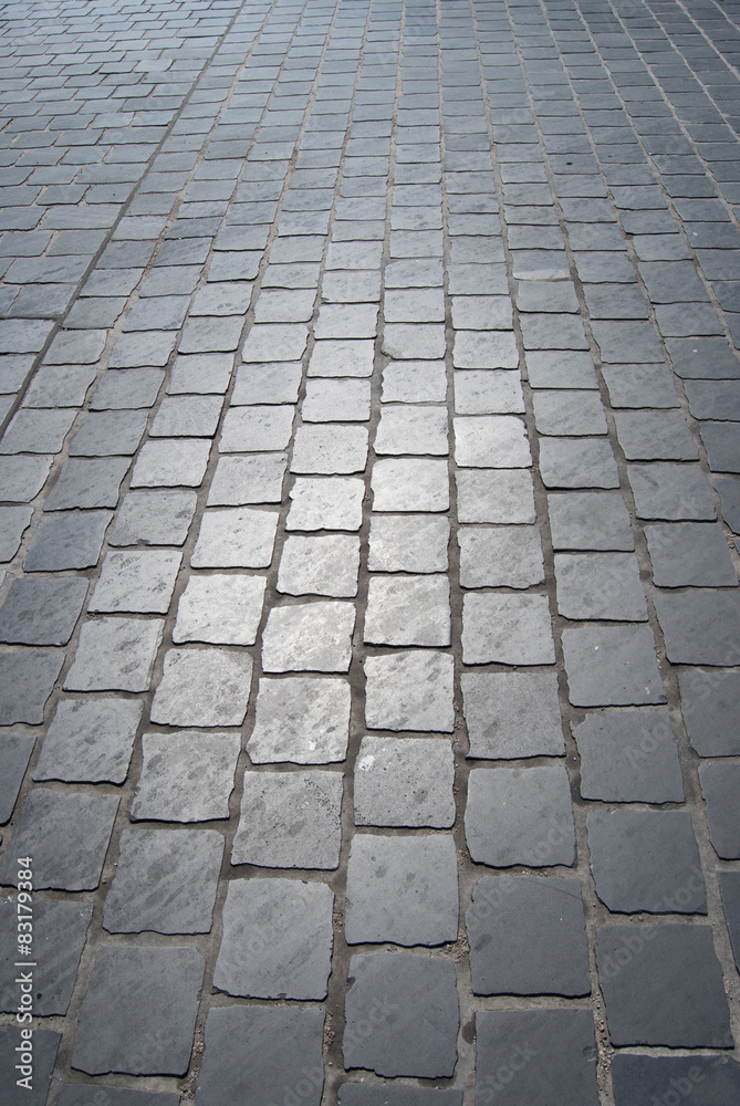 Old cobbled road