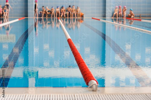 swimming pool during children's competitions