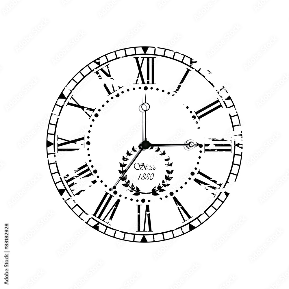Эскиз часы циферблат