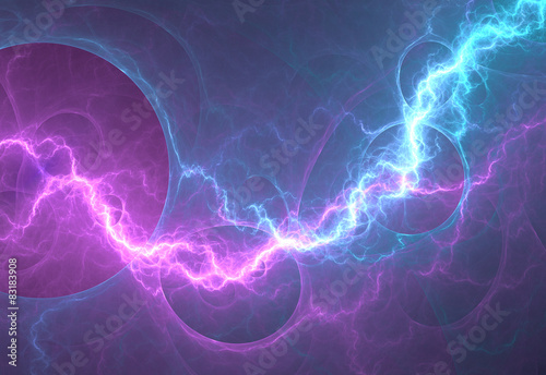 Electric lightning - abstract electrical background
