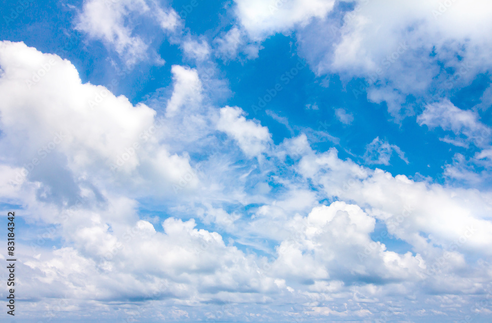 Blue sky with clouds in sunny day Blue sky with clouds in sunny day