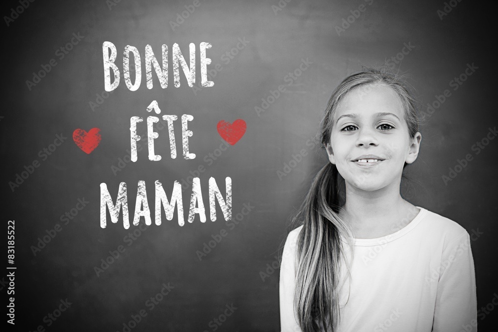Composite image of schoolchild with blackboard Composite image of schoolchild with blackboard