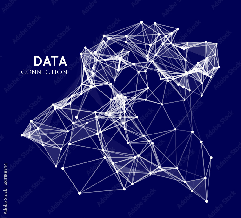 Abstract network connection background