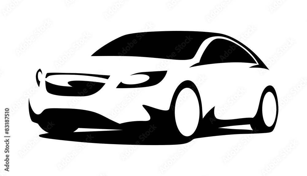 Naklejka premium Car silhouette modern