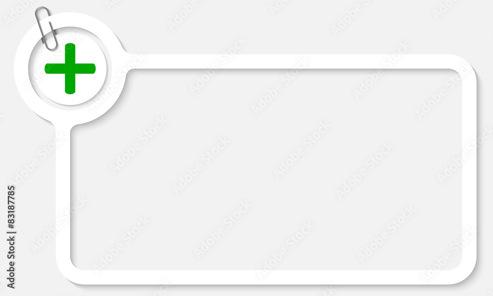 white frame for text and plus symbol white frame for text and plus symbol
