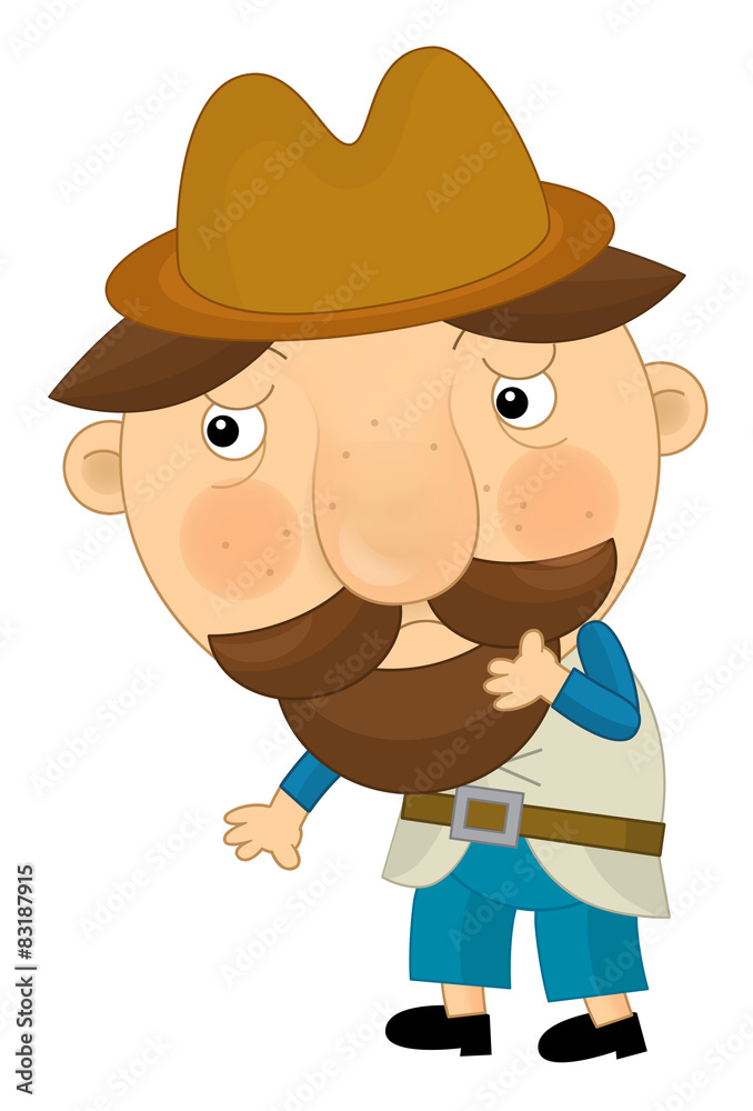 Cartoon character - farmer - illustration for children