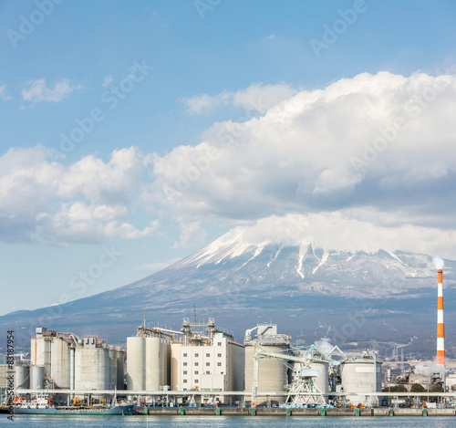Mountain Fuji and Factory