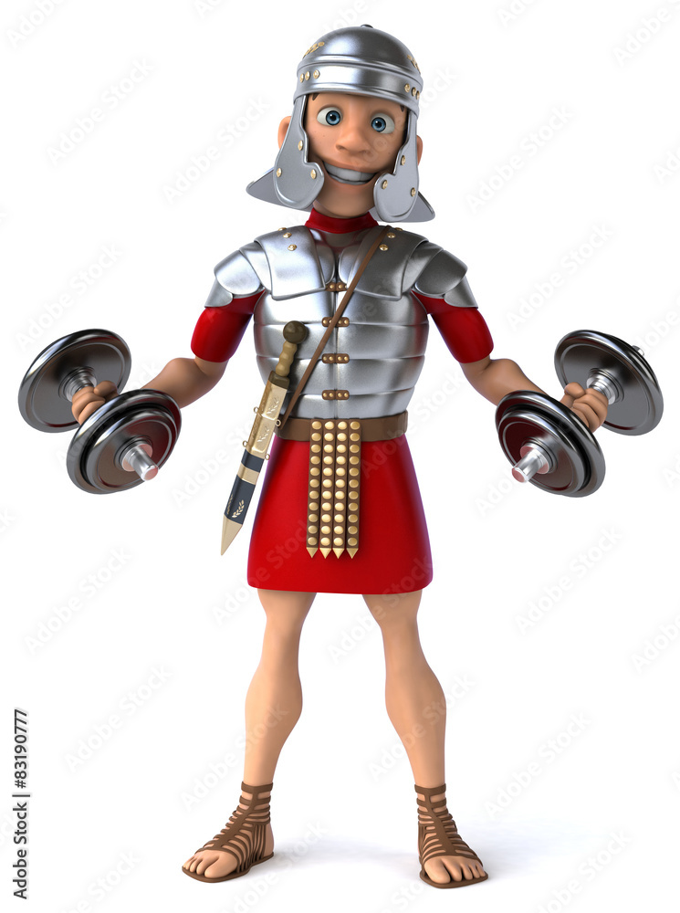 Naklejka premium Fun roman soldier