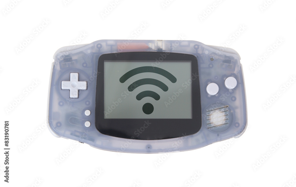 Fototapeta premium Old dirty portable game console with a small screen