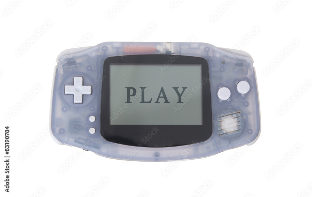 Old dirty portable game console with a small screen Old dirty portable game console with a small screen