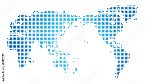 世界地図・ドット・グローバル・ネットワークイメージ・World map of dots Vector